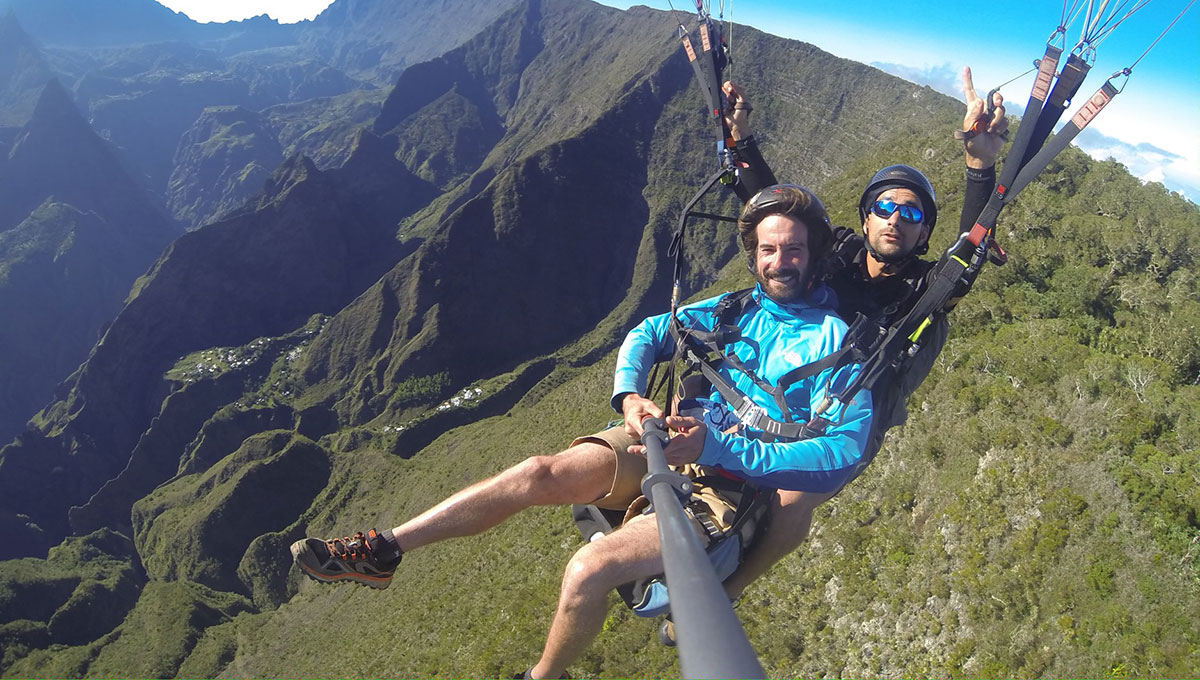 Baptême en parapente à la Réunion Dimitile